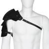 Faux Leathers Warrior Double Shoulder Armors Body Chest Harness Cosplay Costumes