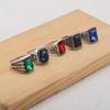 20 Pieces/lot Vintage Glass Rings For Women Men Mix Style Square Geometry Jewelry Party Gifts Wholesale