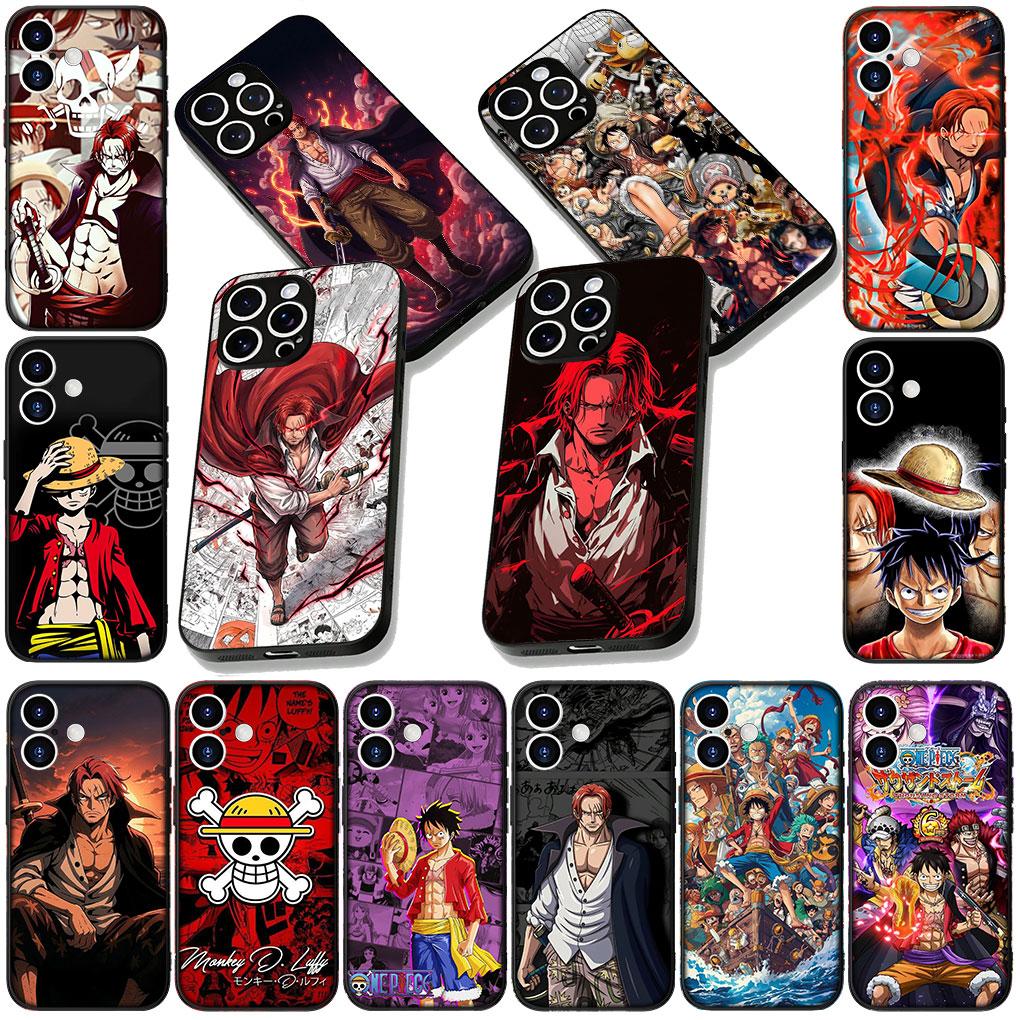 Phone Cover for Apple iPhone 13 12 Mini XS 11 Pro Max 7 8 Plus XR SE 2022 2020 SE3 Casing Case Shanks Red Hair One Luffy Pieces