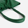 Retro Bucket Bags Women Leather Pleated Design Large Shoulder Bag Summer Versatile Handbag