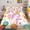 Home Bed Cover 3D Unicorn Themed Print Homes Bedding Quilt Cover Textiles Polyester Pillowcase Bedclothes