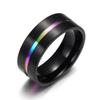 His and Hers Couple Rings Black Gold Color Womens Purple Zircon Wedding Ring Titanium Steel Mens Ring Wedding Band Jewelry Gifts