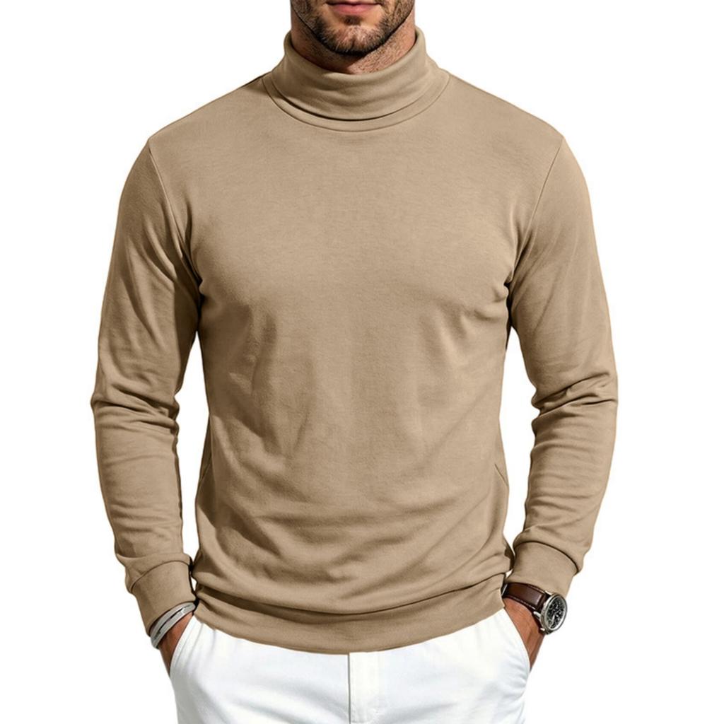 Men's Mock Neck Long Sleeve Thermal T-Shirt Base Layer for Winter Warm Casual