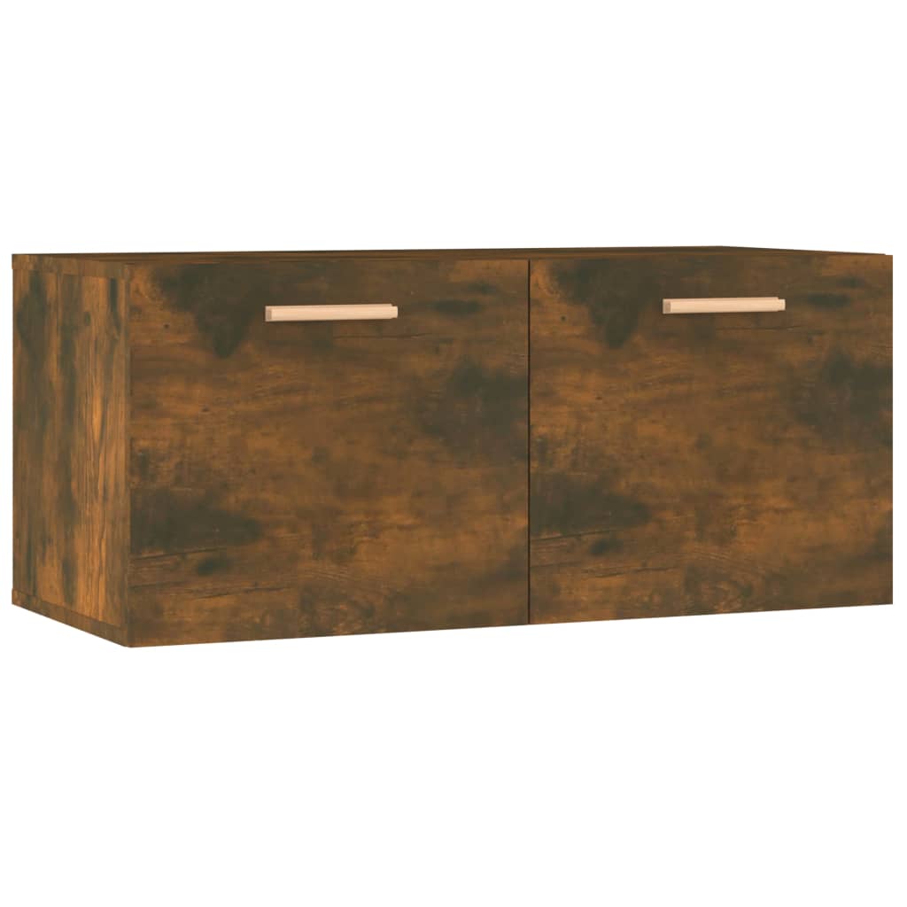Wall Mounted Cabinet in Smoked Oak Finish 80 x 35 x 36.5 cm Particleboard