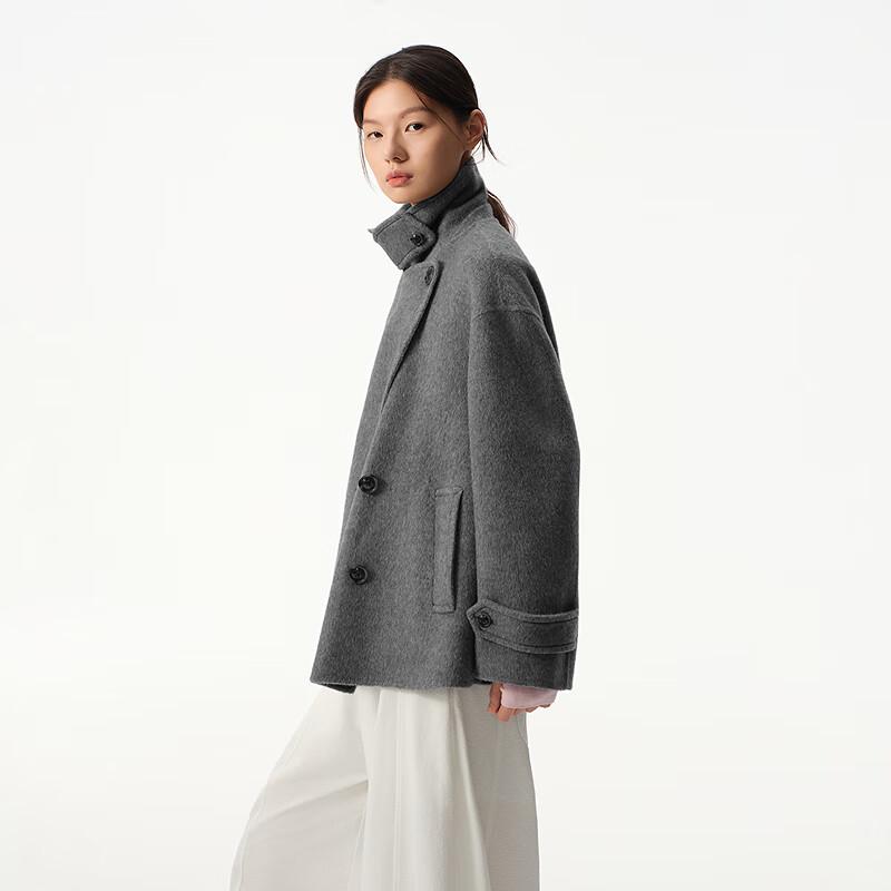 Broadcast Women's Elegant Retro Wool Blend Short Coat