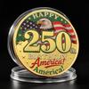 250th Anniversary Commemorative Coin Independence Day Founding Medal Challenge Coin Embossed Metal Coin Color Printed Badge