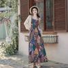 New Chinese Retro Super Good-looking Meat-covering and Thin Suspender Dress Female Summer Seaside Vacation Beach Dress Fairy