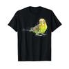 Budgie Green Watercolour Parakeet Bird Cockatiel T Shirt Vintage Versatile Stylish Soft Designer Clothes Comfortable