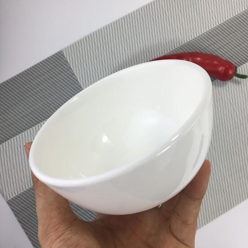 Baijie 4.5-inch White Ceramic Rice Bowl Set