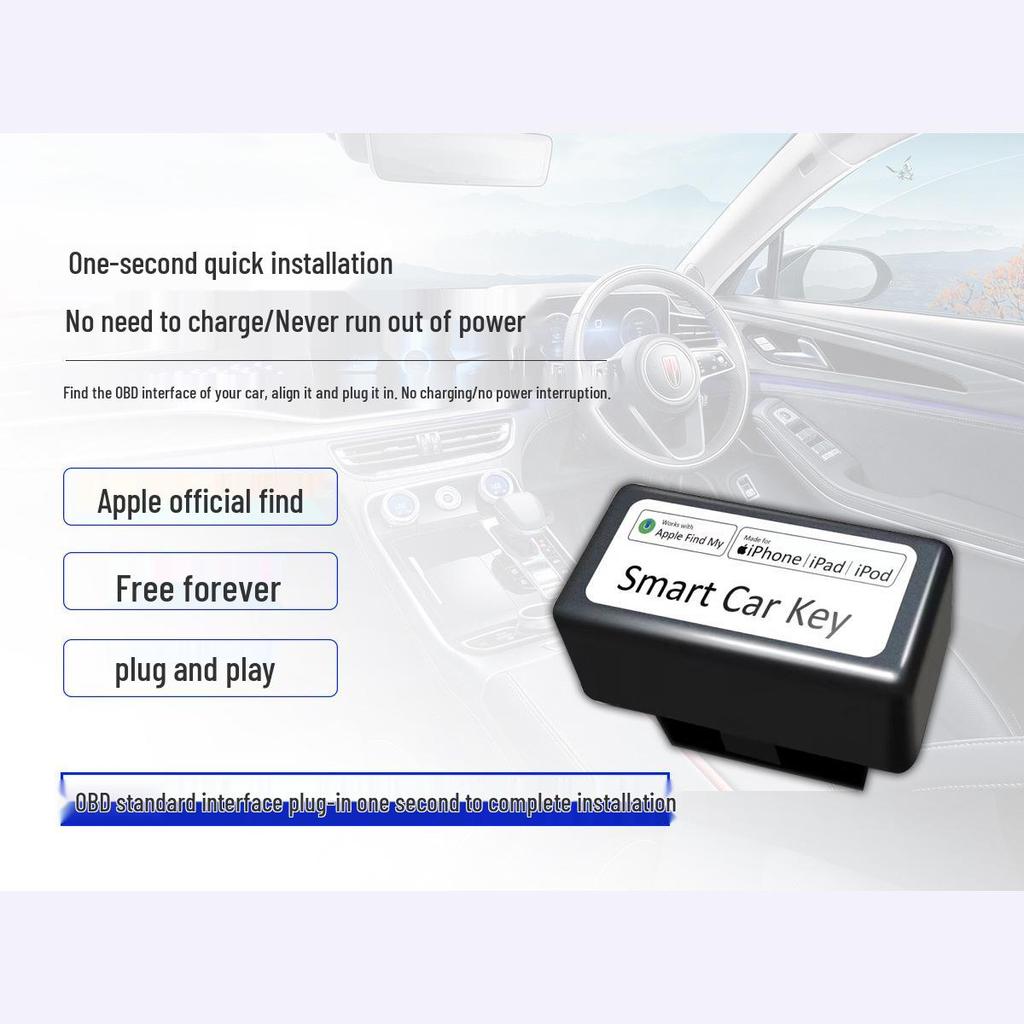 FindMy Wireless OBD Locator: Apple-Compatible, In-Car, Installation-Free, Smart Anti-Loss Device