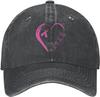 Sono un Sopravvissuto Cuore Nastro Rosa Consapevolezza Cancro al Seno Cappellino da Baseball Unisex