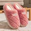 Wear non-slip thick-soled plush winter cotton slippers household cotton shoes women's warm and velvet home slippers