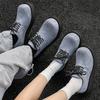 Men's and Women's Same 2025 New American Trend Leather Shoes Casual Big Head Shoes Fashion Heightening Retro Commuter Derby Shoes