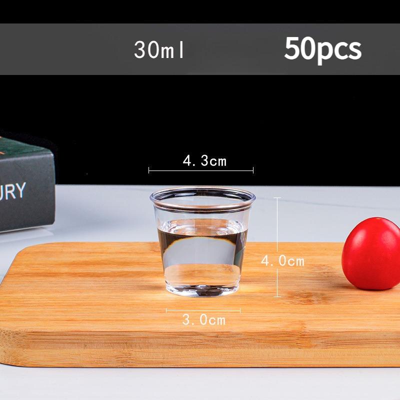 Eco-friendly Clear Plastic Disposable Party Shot Glasses Jelly Cups Tumblers Birthday Kitchen Accessories High Temperature Resistant Tea Cup for Drink