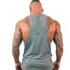 Trendy Men's Streetwear Sleeveless Gym Tank Top - Loose Fit, Muscle Running, Summer Racerback.