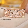 Creative Hollow Heart Diamond Ring Personalized Love Surround Ladies Diamond Ring