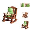 Cute Pvc Frog Rocking Chair Figurine For Desk Decor Charming Office Decoration Item