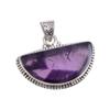 Natural Cloud Amethyst Gemstone 925 Solid Sterling Silver Gift Pendant 1.5" k9I89