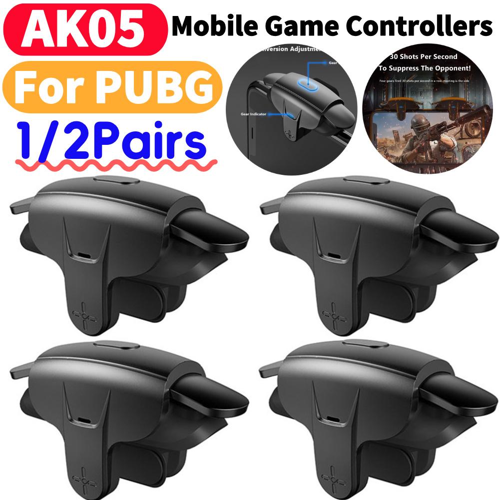 1/2Pairs Mobile Game Controller L1R1 Shooter Controller Keypads Grip Gamepad for PUBG AK05 iPhone Android Fire Aim Button Gamepad