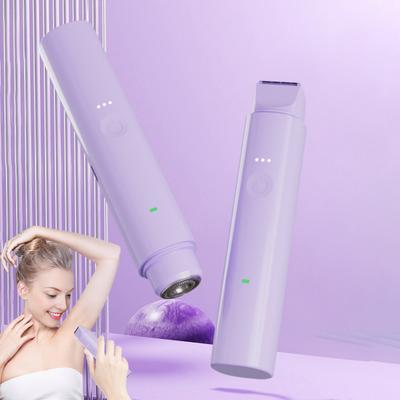 Elektrischer Rasierer für Damen, Doppelköpfe, wiederaufladbar, USB, wasserdicht, tragbar, für Gesicht, Körper, Bikinizone, Arm und Bein, Haarentfernung, Epilierer, Rasierer
