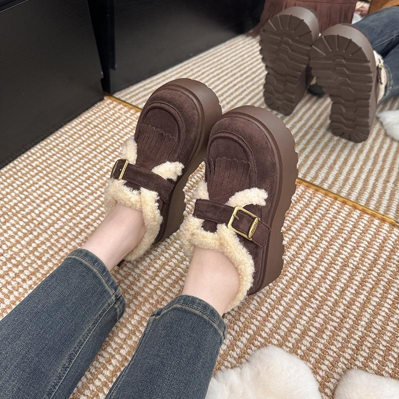 Women's Fashion Soft-Sole Winter Warm Fleece-Lined Snow Boots with Fleece Lining Short Boots with Fleece Lining Non-Slip Casual Sports Fuzzy Boots