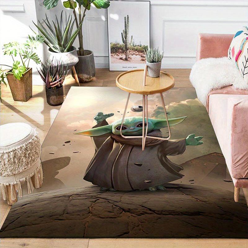 1pc Disney Star wars Yoda Pattern Carpet Area Rug Non-slip Carpet Hand Washable Floor Mat Suitable For Living Room Bedroom Home Decor Room D