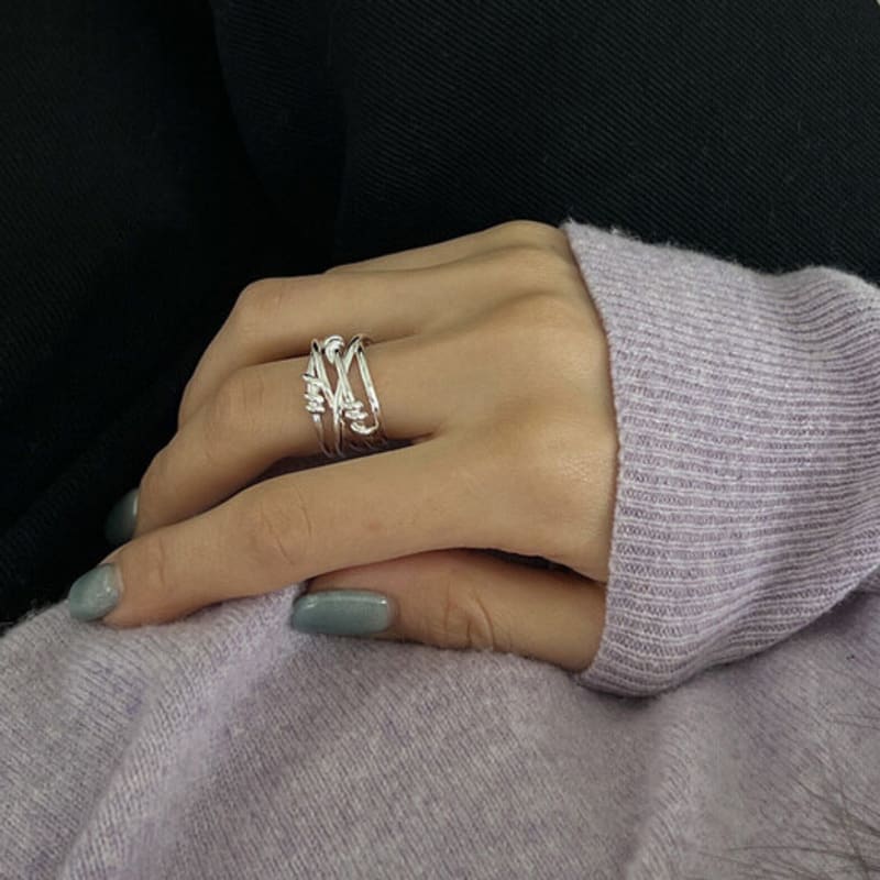 

mosxe [925silver] Rails ring silver