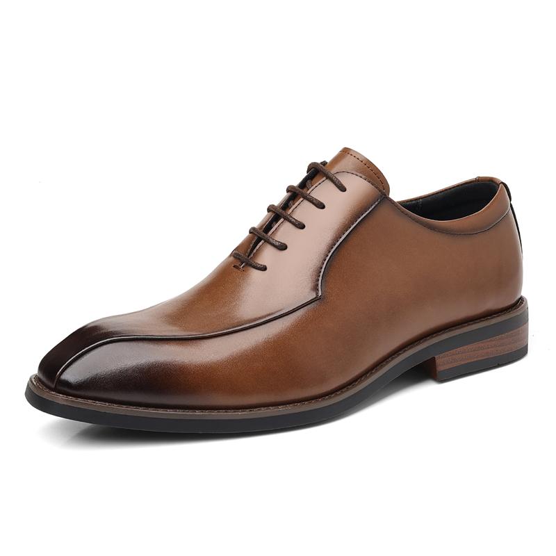 Fashion Fashion Trendy Casual Shoes Genuine Leather Oxford Shoes Comfortable Simple Men's Formal Dress Footwear Business Shoes Sneakers