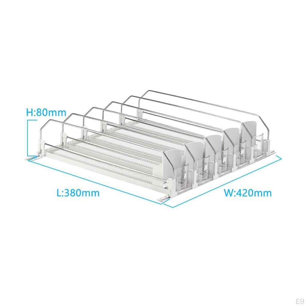Organizer na napoje do lodówki, automatyczny uchwyt na butelki z napędem śmigłowym, pyłoszczelny, suwak