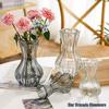 Trendy Retro Vase for Fresh Flowers & Lucky Bamboo - Nordic Style Glass Vase