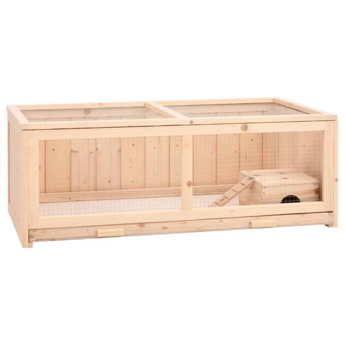 Cage à hamster - Non spécifié - 104x52x38 cm - Bois massif de sapin - Intérieur - Montage facile