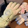 Waterproof Ski Gloves, Women's Fingers Are Piled and Thickened To Keep Warm and Cold In Winter