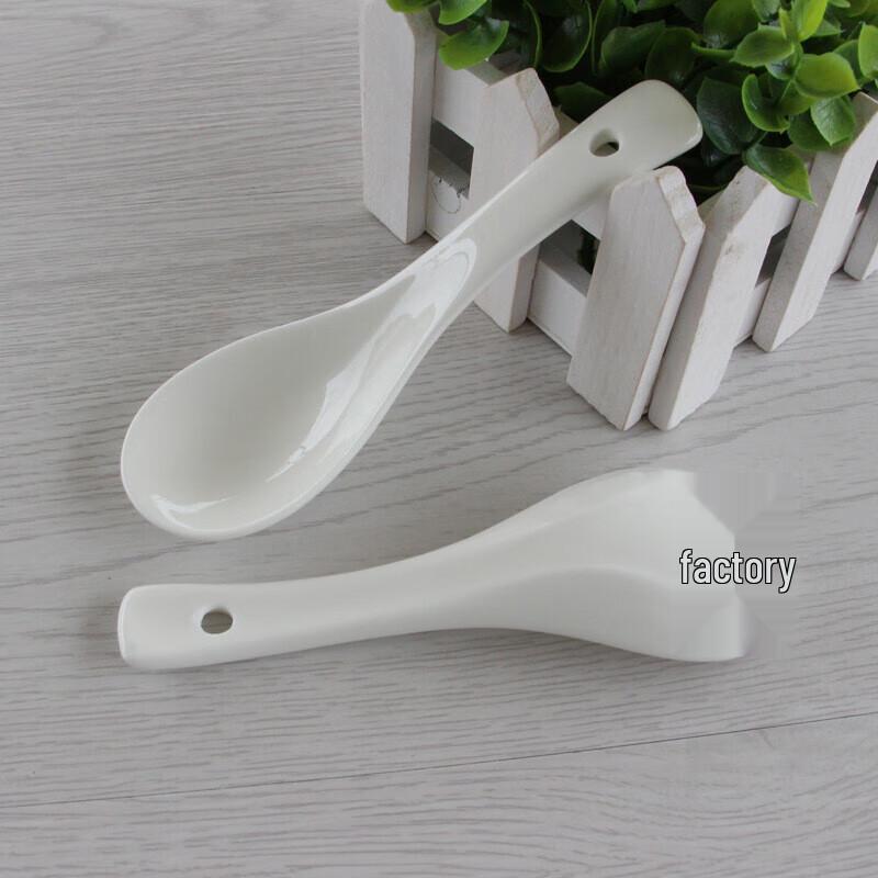 Pure White Ceramic Small Spoon