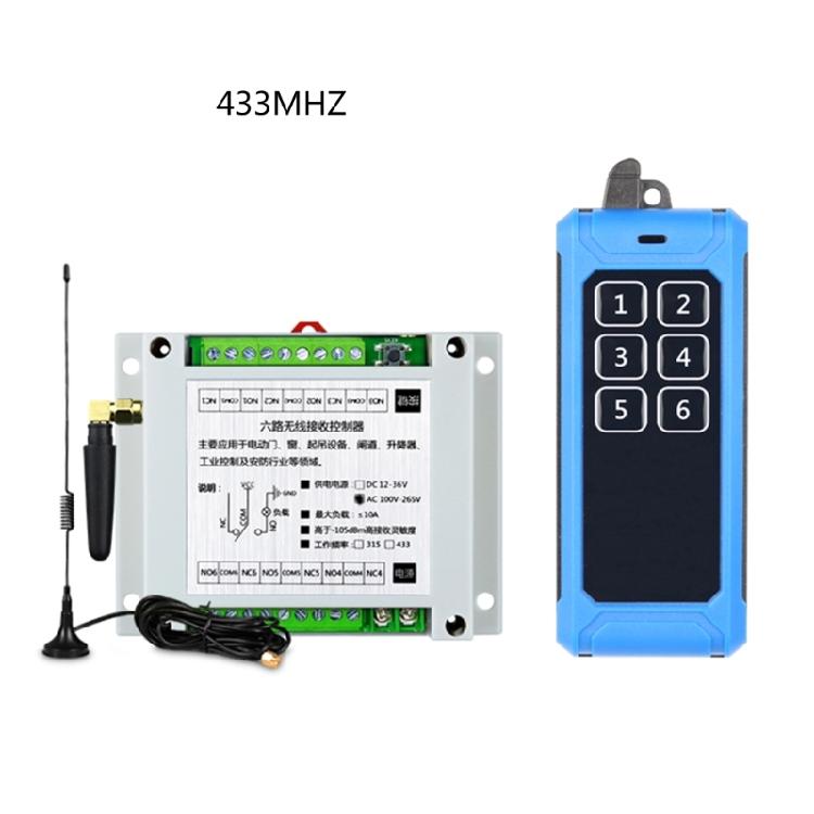 Remote Control Wireless Switch 12V-24V 6CH 6 Way Relay Receiver 6CH Transmitter