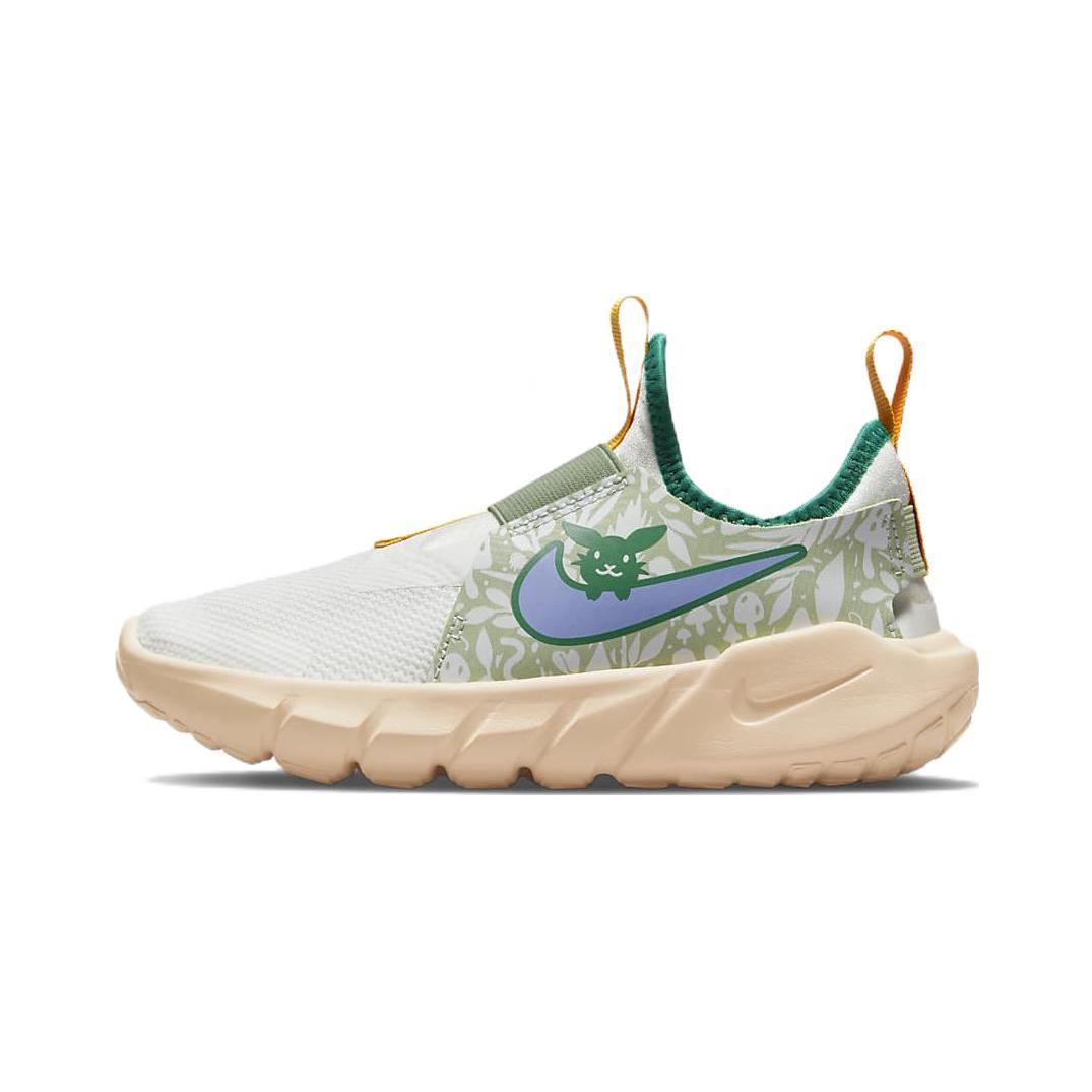 

Nike Flex Runner 2 Slip Resistant Cushioning Abrasion Resistant Low top Running Shoes White Green DV1377-100 28