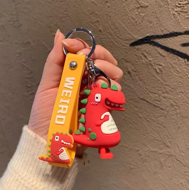 Dinosaur Cartoon Keychain Doll: Cute Phone Charm & Bag Pendant for Couples