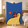 Duck Animal Wall Art Throw 240G Flannel Blanket, Suitable For Sofas, Beds, Offices,  Exquisite Gift Blankets