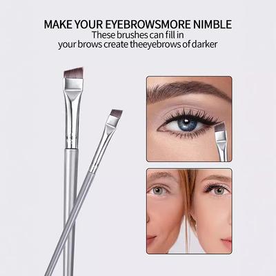 5 ks Ultra tenký štětec na make-up Jednořádkový štětec na make-up Ultra tenký beze stop Korektor Eyeliner Štětec Puff Nástroj na make-up