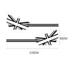 2 Stück Autoaufkleber Flaggenstil Seitenstreifenaufkleber für Mini Cooper R56 R57 R58 R50 R52 R53 R59 R61 R60 F60 F55 F56 F54