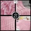 Blanket bedspread squares pink embossed 160x200 cm name day gift