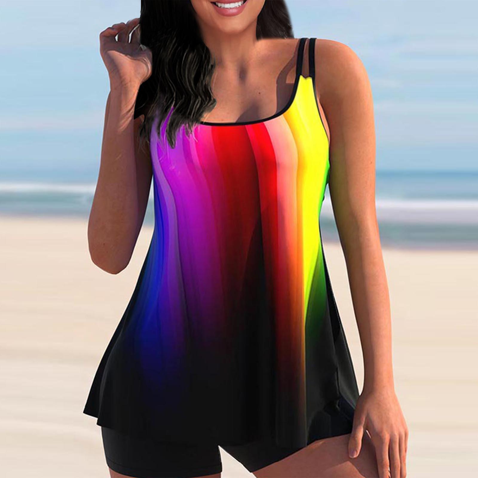 

Женское модное разделенное консервативное бикини с подушечками для бюстгальтера и без стального бюстгальтера, купальный костюм XXXL фиолетовый