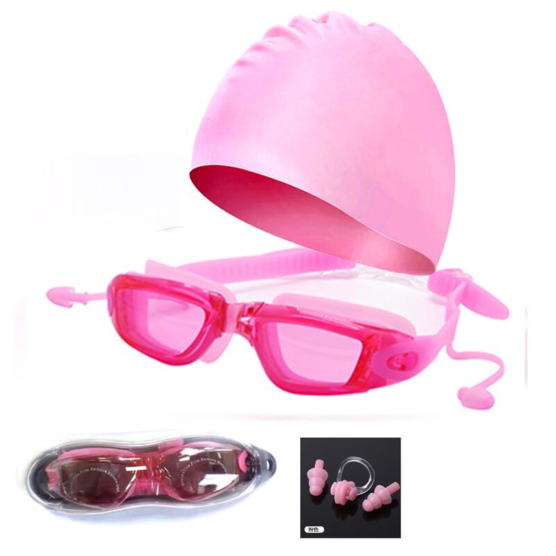 KND Black Silicone Prescription Swim Goggles Set