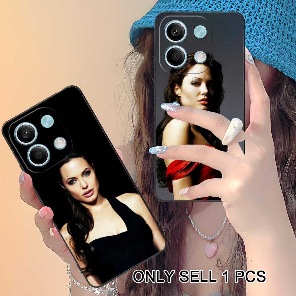 Angel Jolie Matte TPU Mobile Phone Case for Xiaomi Redmi Note 14 13 12 11 S Pro Plus 4G 5G Colorful Printing Cover