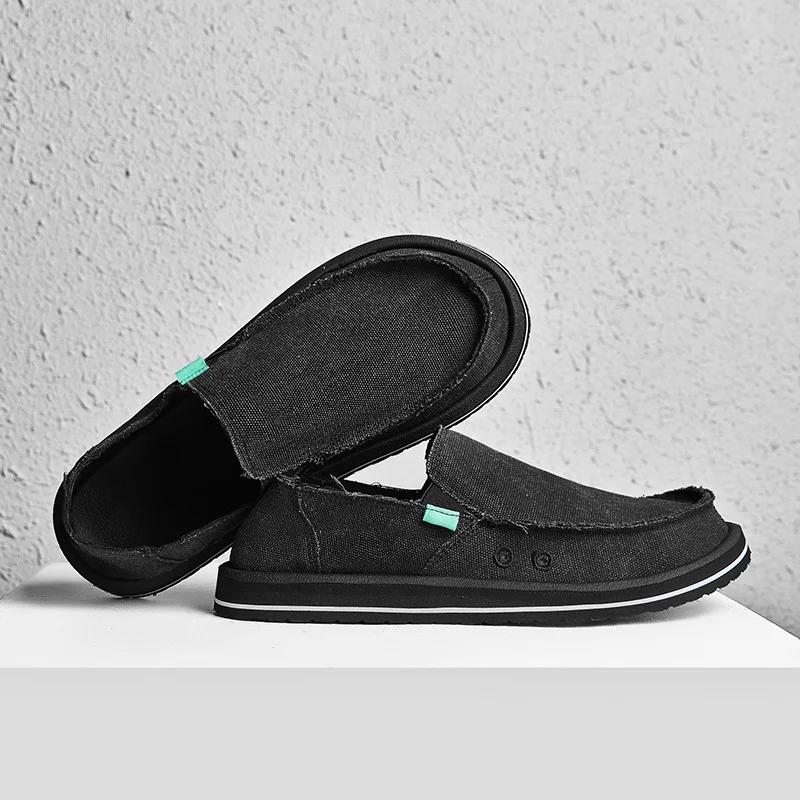 Spring Handmade Canvas Men Casual Shoes Design Sneakers Man Loafers Breathable Low Top Flat Shoes Soft Driving Zapatillas Hombre