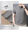 Men's Striped Ice Silk Polo: Short-Sleeved, Lapel Collar, Breathable Summer T-Shirt