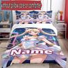 3pcs Duvet Cover Set (1*Duvet Cover + 2*Pillowcase, Without Core), Custom Name Sailor Moon Pattern Bedding Set, Home Bedroom Decor Gift