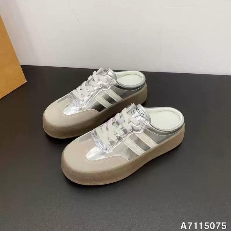 Baotou slippers women's new summer outer wear one pedal white shoes thick soles without back