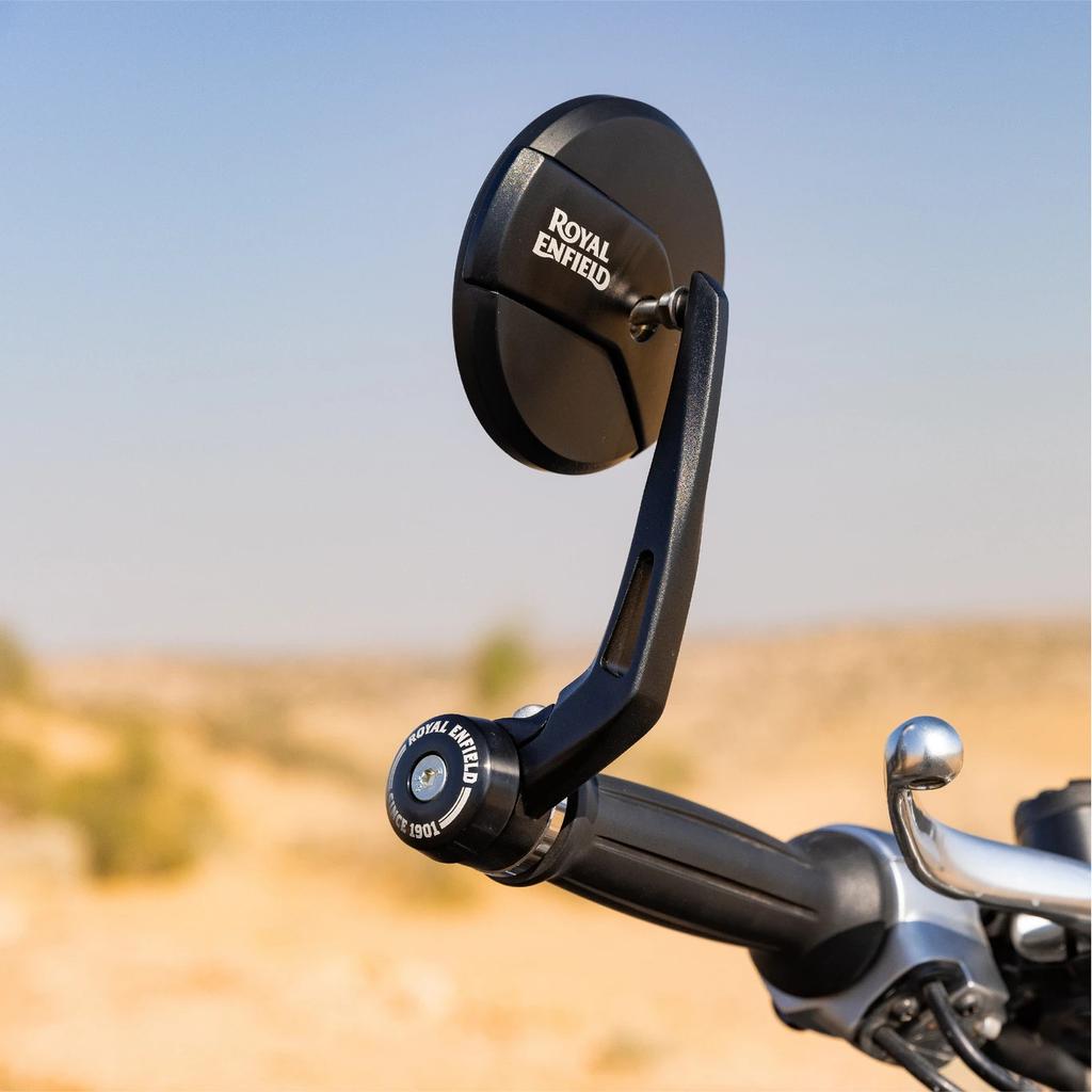 Round Bar End Mirror "with Mount Fit For Royal Enfield Interceptor 650"