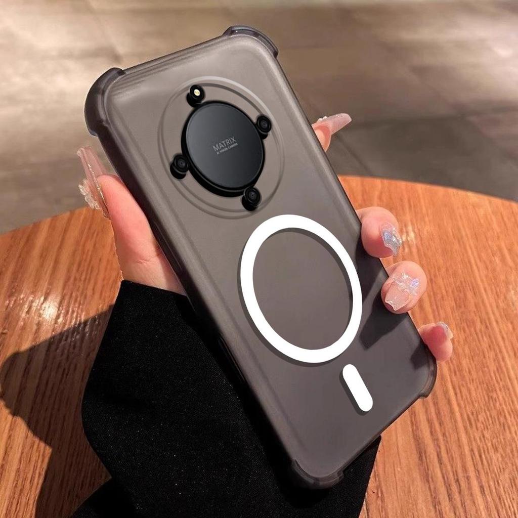 Case for HONOR X9d,X9c Smart Cute Airbag Corner Pastel Matte Magnetic Casing Semi Shockproof Phone Cover