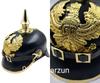 German Leather Pickelhaube Helmet Prussian Helmet, Spiked German Officer Gift
